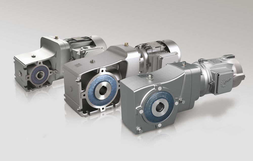 New two-stage helical bevel gearboxes with output torques up to 50 Nm